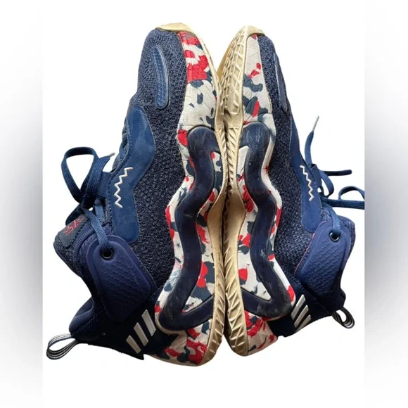 Adidas D.O.N. Issue 3 GCA Basketball Shoes, Size 9.5, USA Navy/White/Red - Picture 6 of 9